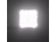 Quake LED 4-Inch Fracture Series RGB Square Work Light; 48-Watt; Spot Beam (Universal; Some Adaptation May Be Required)