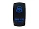 Quake LED Dark Side Lights Rocker Switch; Blue (Universal; Some Adaptation May Be Required)