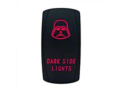 Quake LED Dark Side Lights Rocker Switch; Red (Universal; Some Adaptation May Be Required)