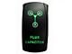 Quake LED 2-Way Flux Capacitor Rocker Switch; Green (Universal; Some Adaptation May Be Required)