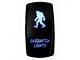 Quake LED 2-Way Sasquatch Rocker Switch; Blue (Universal; Some Adaptation May Be Required)