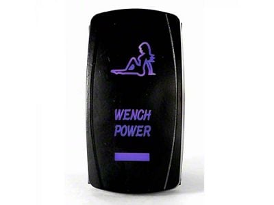 Quake LED 2-Way Wench Power Rocker Switch; Blue (Universal; Some Adaptation May Be Required)