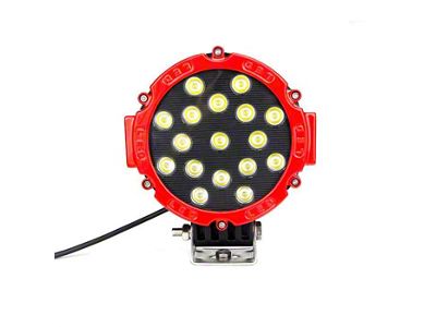 Quake LED 7-Inch Aftershock Series Work Light; Red Housing; Spot Beam (Universal; Some Adaptation May Be Required)