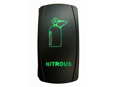 Quake LED 2-Way Nitrous Rocker Switch; Green (Universal; Some Adaptation May Be Required)