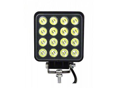 Quake LED 4-Inch Fracture Series RGB Square Work Light; 48-Watt; Spot Beam (Universal; Some Adaptation May Be Required)