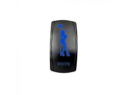 Quake LED 2-Way Whips Rocker Switch; Blue (Universal; Some Adaptation May Be Required)