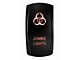 Quake LED 2-Way Zombie Rocker Switch; Red (Universal; Some Adaptation May Be Required)