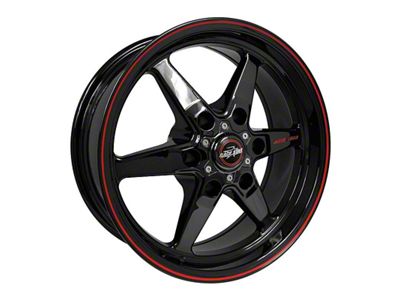 Race Star 93 Truck Star Gloss Black 6-Lug Wheel; Front Only; 17x4.5; -25.4mm Offset (07-13 Sierra 1500)