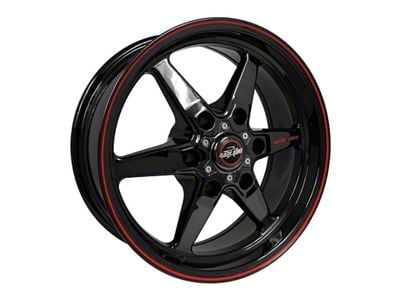 Race Star 93 Truck Star Gloss Black 6-Lug Wheel; Front Only; 17x4.5; -25.4mm Offset (19-23 Ranger)