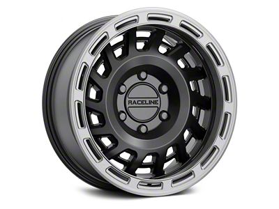 Raceline Halo Black with Silver Lip 8-Lug Wheel; 18x9; -12mm Offset (01-06 Sierra 2500 HD)