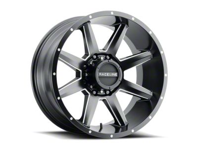 Raceline Stryker Satin Black Milled 6-Lug Wheel; 20x9; 18mm Offset (04-08 F-150)