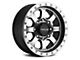 Raceline Avenger Black and Machined 6-Lug Wheel; 17x9; -12mm Offset (07-13 Sierra 1500)