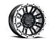 Raceline Compass Satin Black with Silver Ring 6-Lug Wheel; 18x9; -12mm Offset (07-13 Sierra 1500)