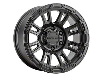 Raceline Compass Satin Black 6-Lug Wheel; 17x9; -12mm Offset (07-13 Sierra 1500)