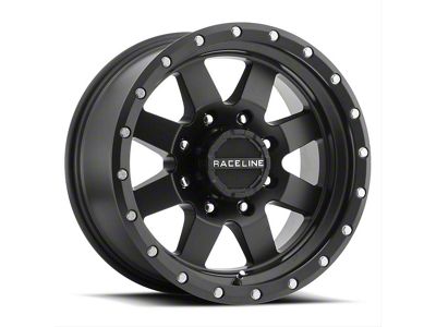 Raceline Defender Gloss Black 6-Lug Wheel; 18x9; 18mm Offset (07-13 Sierra 1500)