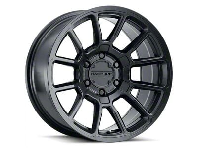 Raceline Gauge Satin Black 6-Lug Wheel; 18x9; 18mm Offset (07-13 Sierra 1500)