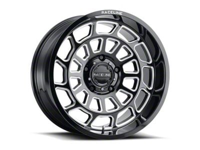 Raceline Warp Gloss Black Machined 6-Lug Wheel; 20x9; 0mm Offset (07-13 Sierra 1500)