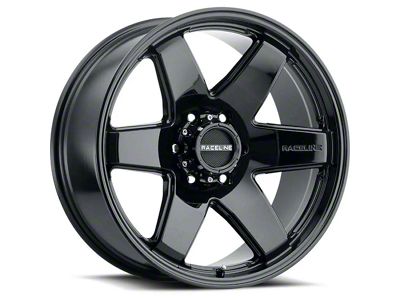 Raceline Addict Gloss Black 6-Lug Wheel; 20x9; -12mm Offset (07-13 Silverado 1500)