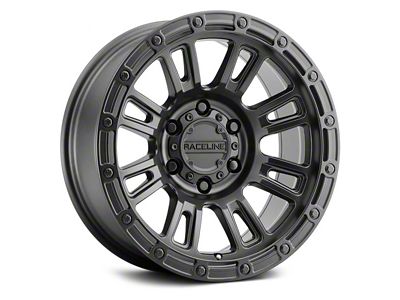 Raceline Compass Satin Black 8-Lug Wheel; 18x9; 18mm Offset (11-14 Silverado 2500 HD)