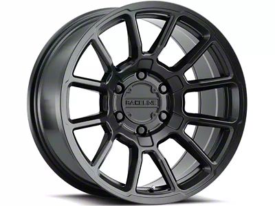 Raceline Gauge Satin Black 6-Lug Wheel; 20x10; -19mm Offset (07-14 Tahoe)