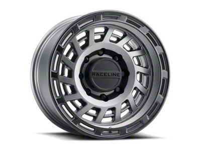 Raceline Halo Gunmetal with Black Ring 6-Lug Wheel; 17x8.5; 0mm Offset (07-14 Tahoe)