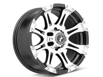 Raceline Raptor Black Machined 6-Lug Wheel; 18x9; -6mm Offset (07-14 Tahoe)