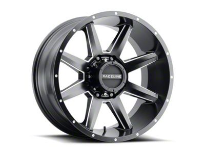 Raceline Stryker Satin Black Milled 6-Lug Wheel; 20x10; -19mm Offset (07-14 Tahoe)