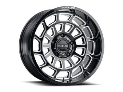 Raceline Warp Gloss Black Machined 6-Lug Wheel; 20x10; -19mm Offset (07-14 Tahoe)