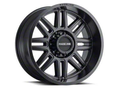 Raceline Split Satin Black 6-Lug Wheel; 18x9; 18mm Offset (07-14 Yukon)