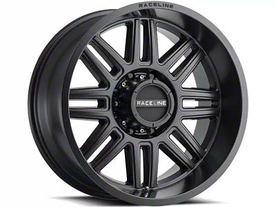 Raceline Split Satin Black 6-Lug Wheel; 20x9; 18mm Offset (07-14 Yukon)