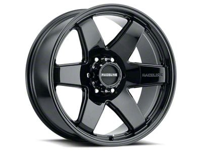 Raceline Addict Gloss Black 6-Lug Wheel; 18x9; 12mm Offset (14-18 Sierra 1500)