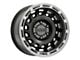 Raceline Halo Satin Black with Silver Ring 6-Lug Wheel; 18x9; -12mm Offset (14-18 Silverado 1500)