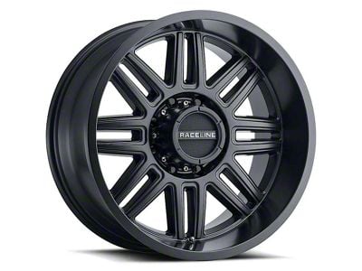 Raceline Split Satin Black 6-Lug Wheel; 20x10; -19mm Offset (14-18 Silverado 1500)