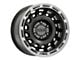 Raceline Halo Satin Black with Silver Ring 6-Lug Wheel; 17x9; -12mm Offset (15-20 F-150)