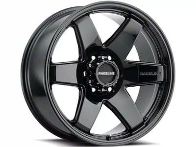 Raceline Addict Gloss Black 6-Lug Wheel; 20x9; 18mm Offset (15-20 Tahoe)