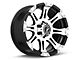 Raceline Raptor Black Machined 6-Lug Wheel; 18x9; 25mm Offset (07-13 Sierra 1500)