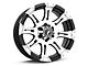 Raceline Raptor Black Machined 6-Lug Wheel; 18x9; 25mm Offset (07-13 Sierra 1500)