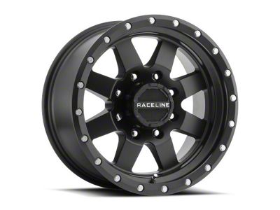 Raceline Defender Satin Black 8-Lug Wheel; 18x9; 18mm Offset (23-24 F-250 Super Duty)