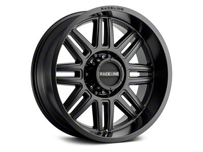 Raceline Split Satin Black 8-Lug Wheel; 18x9; 18mm Offset (23-24 F-250 Super Duty)