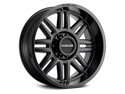 Raceline Split Satin Black 8-Lug Wheel; 20x10; -19mm Offset (23-24 F-350 Super Duty SRW)