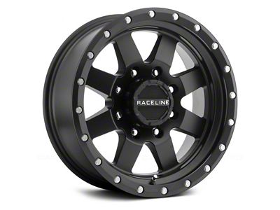 Raceline Defender Gloss Black 5-Lug Wheel; 18x9; -12mm Offset (94-01 RAM 1500)