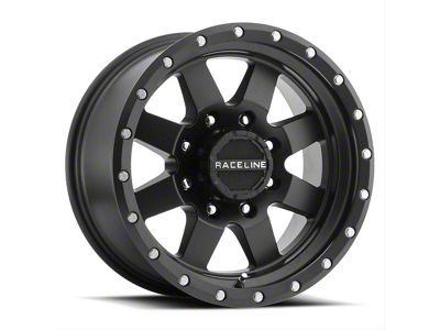 Raceline Defender Gloss Black 6-Lug Wheel; 18x9; -12mm Offset (99-06 Sierra 1500)