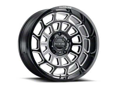 Raceline Warp Gloss Black Machined 6-Lug Wheel; 20x9; 18mm Offset (99-06 Sierra 1500)