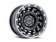 Raceline Halo Satin Black with Silver Ring 6-Lug Wheel; 17x8.5; 0mm Offset (99-06 Silverado 1500)