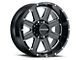 Raceline Hostage Gloss Black Milled 6-Lug Wheel; 20x10; -19mm Offset (99-06 Silverado 1500)