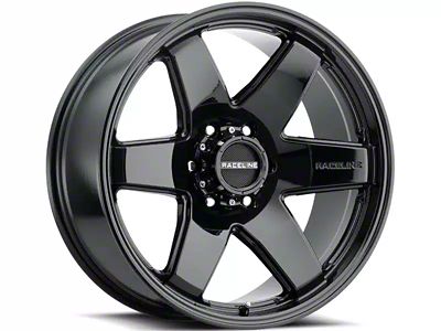 Raceline Addict Gloss Black 6-Lug Wheel; 18x9; -12mm Offset (23-24 Colorado)