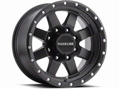 Raceline Defender Gloss Black 6-Lug Wheel; 18x9; -12mm Offset (23-25 Colorado)