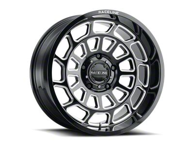 Raceline Warp Gloss Black Milled 6-Lug Wheel; 22x10; -19mm Offset (21-24 F-150)