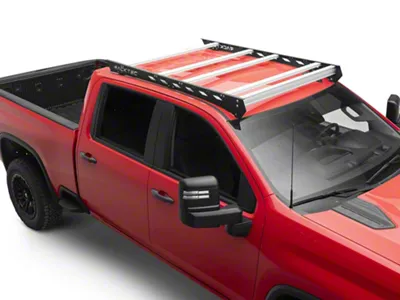 RACKTEC Phantom Series Gen 2 Roof Rack (20-25 Silverado 2500 HD Crew Cab)