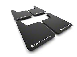 Rally Armor Universal Basic Mud Flaps with White Logo; Front and Rear (Universal; Some Adaptation May Be Required)